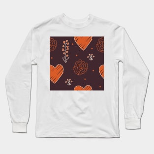 Elegance Seamless pattern with flowers Long Sleeve T-Shirt